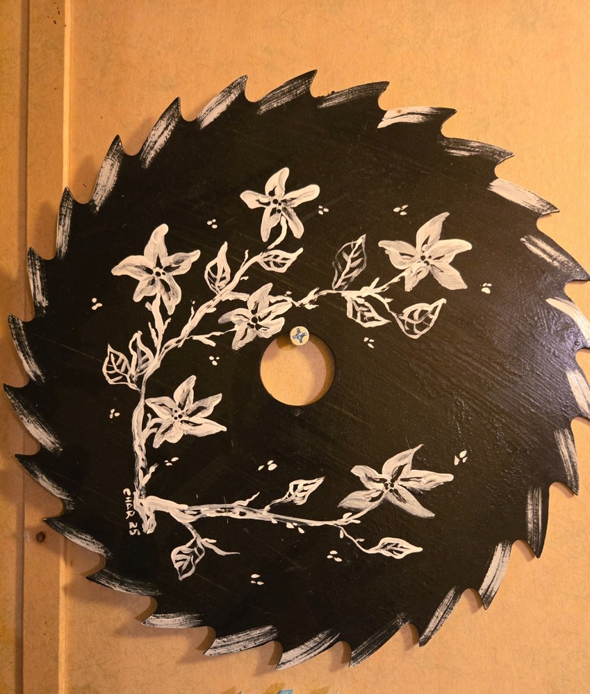 painted saw blade