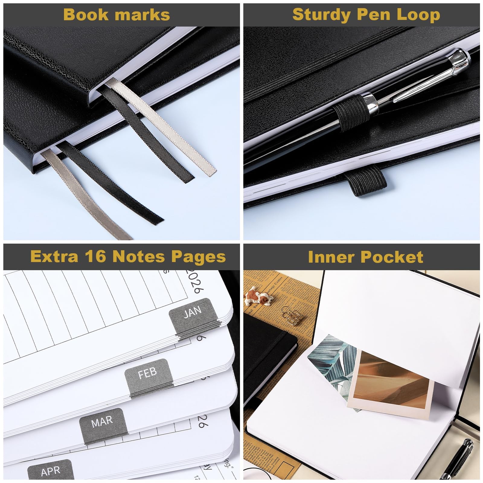 2026 Planner - Leather Planner 2026 Weekly and Monthly, Jan.2026 - Dec.2026, ...