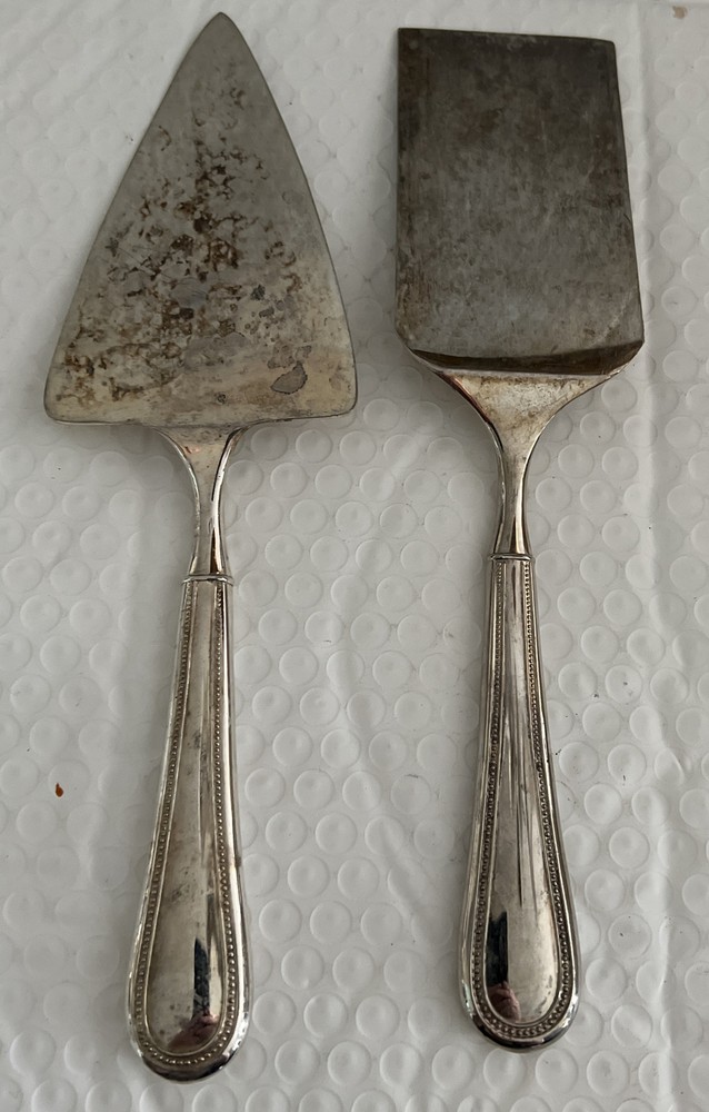 10” Silver Plated Cake knife and spatula