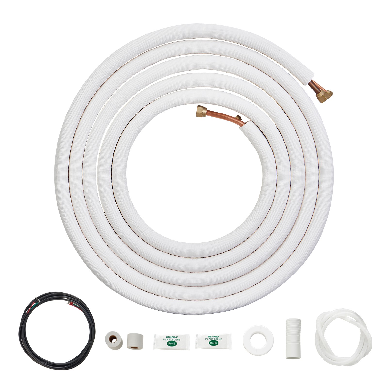 Uimoso Mini Split Ductless Line Set Insulated Kit Copper Tubing AC 16/25/50ft