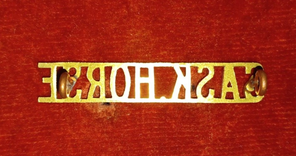 Saskatchewan Horse Shoulder Title - Canada WW2
