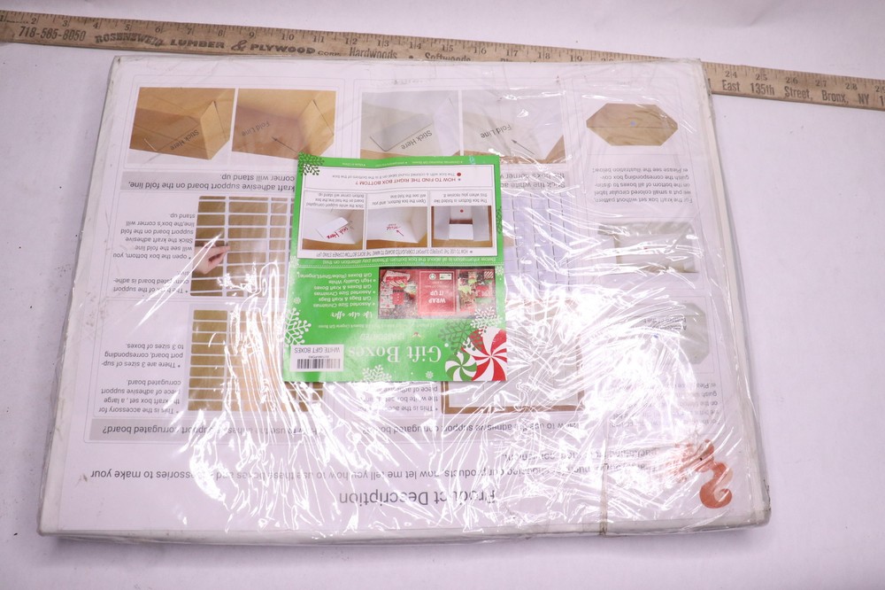 (12-Pk) Party Funny Gift Wrap Boxes with Lids Solid White Cardboard