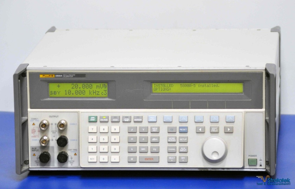 Fluke 5800A Oscilloscope Calibrator 5 Channel Option 5800A-5 Scope 600MHz