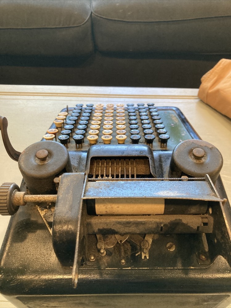 Antique Burroughs Hand Cramked Adding Machine