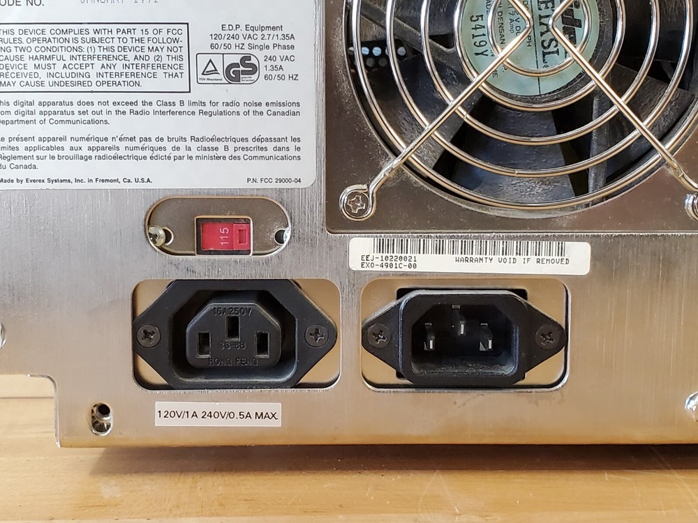 Rare Vintage Everex EXO-4901C-00 Desktop PC, Missing Cover, Untested