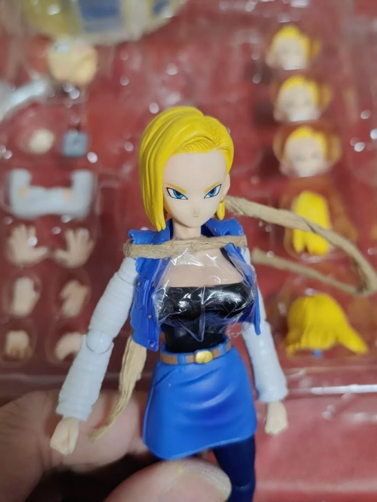 CUSTOM Dragon Ball z shf Android 18 Breast enlargement version 1/12
