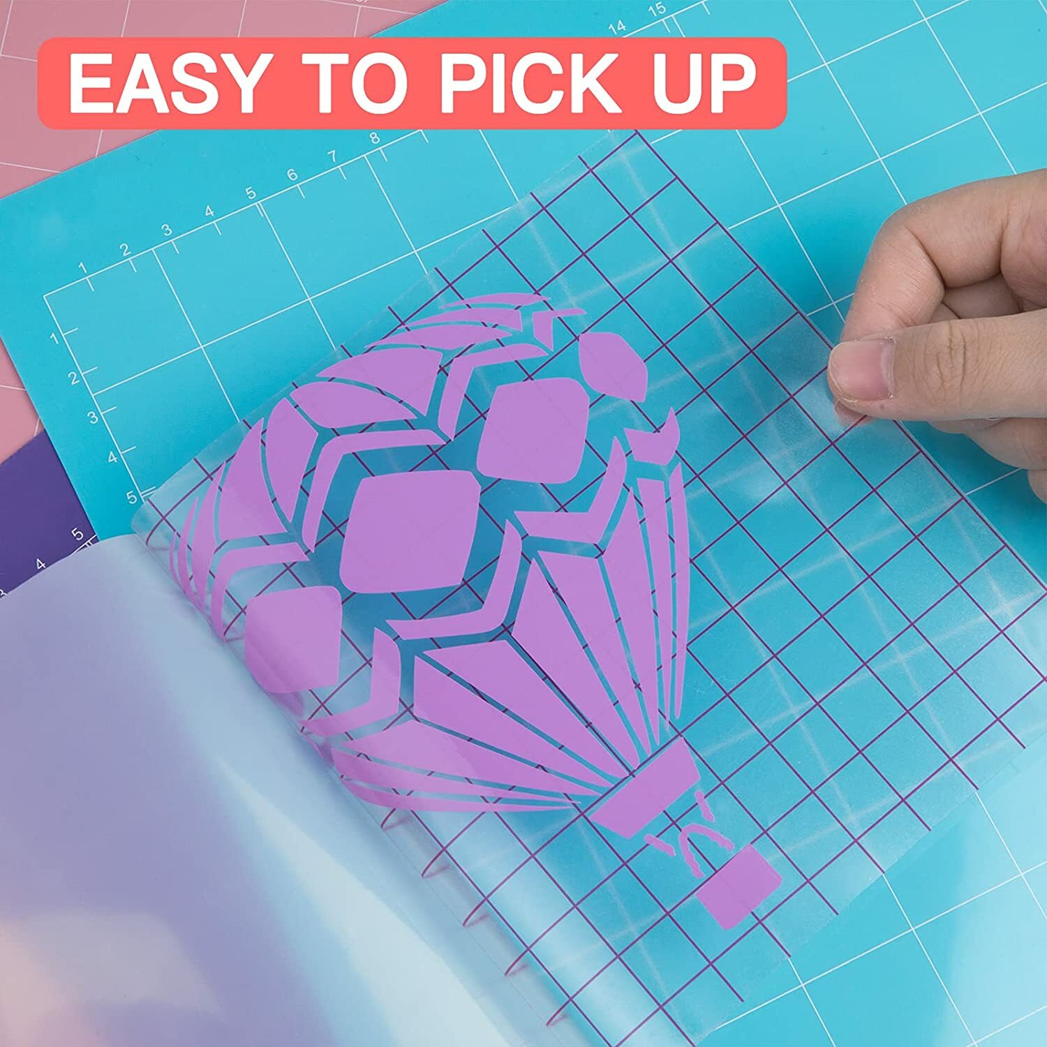 HTVRONT Vinyl Transfer Tape Roll - Craft Application Paper for Cricut with Grid