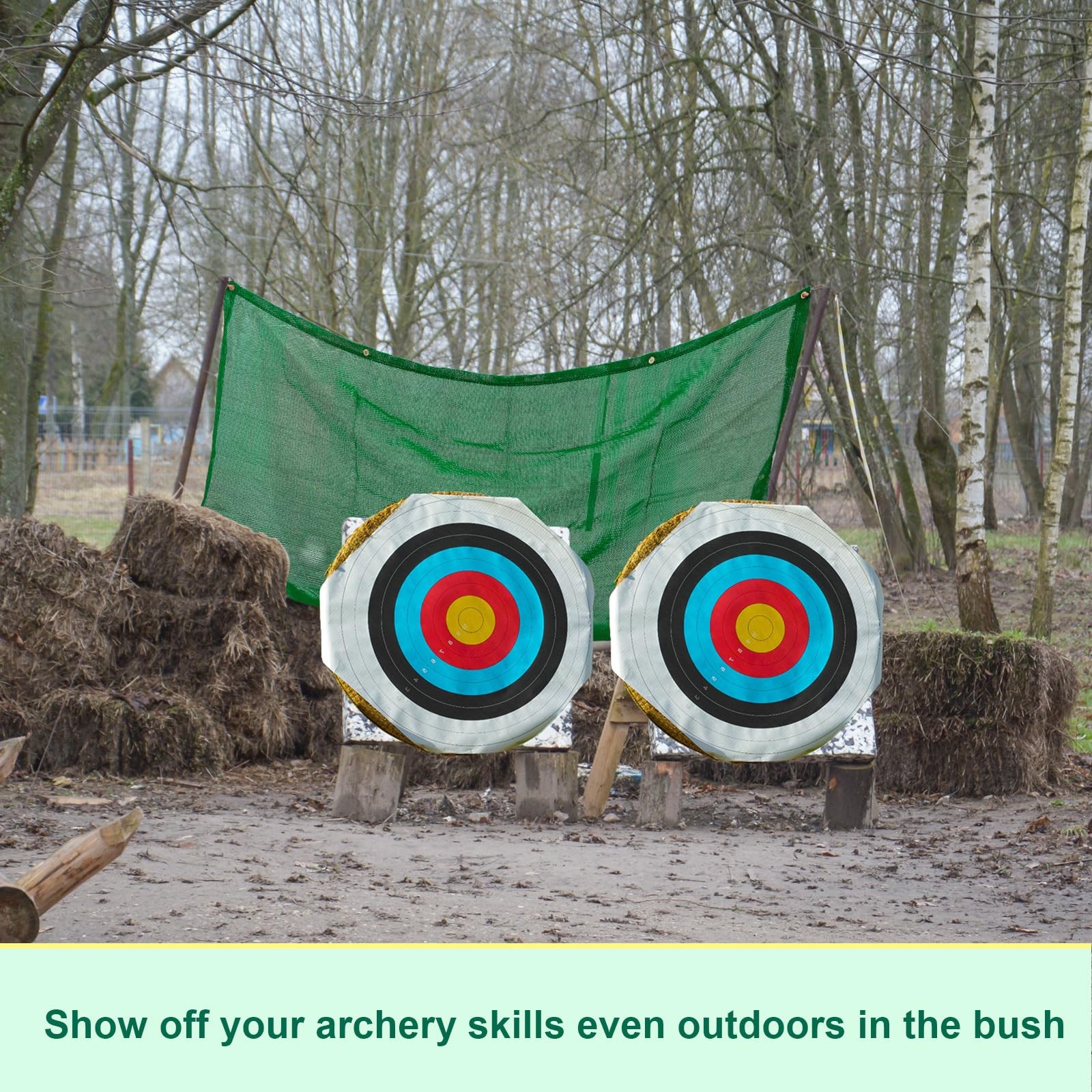 Archery Backstop - Heavy Duty Archery Net (Green, 6 x 10 ft)