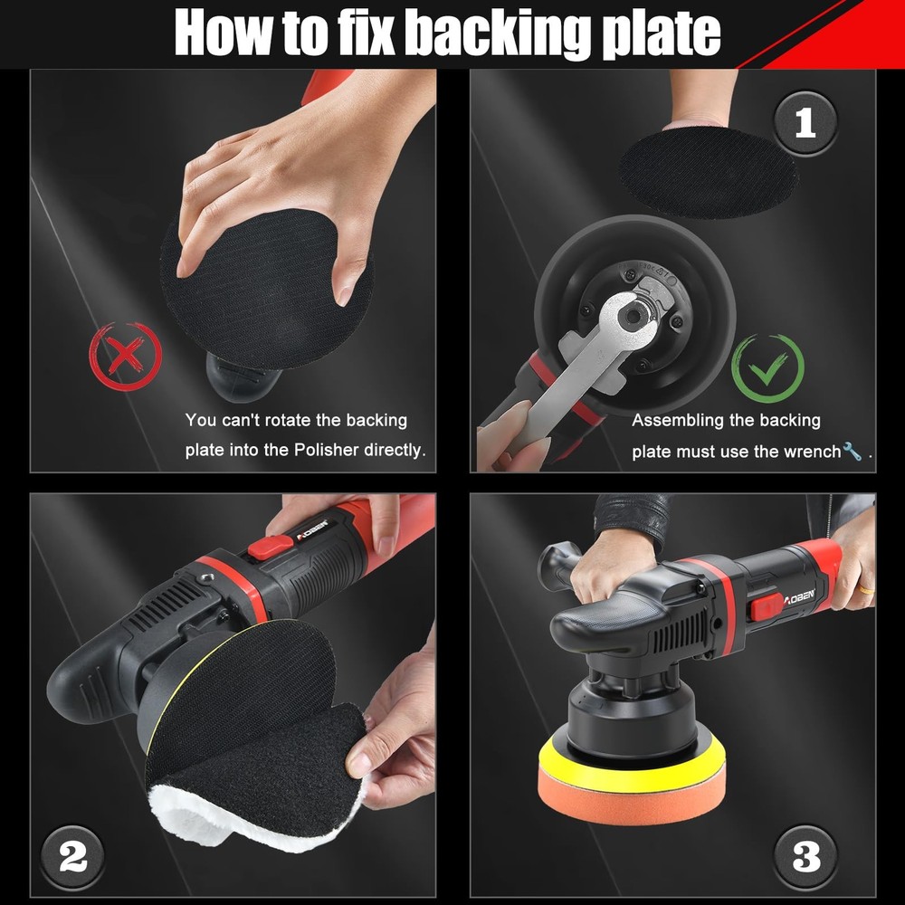 Car Buffer Polisher,6 inch Dual Action ,Random kit with Variable Speed