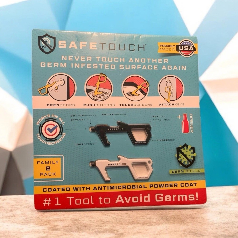 SAFE TOUCH Contactless Tool Door Opener Button Pusher Germ Shield 4 Count New