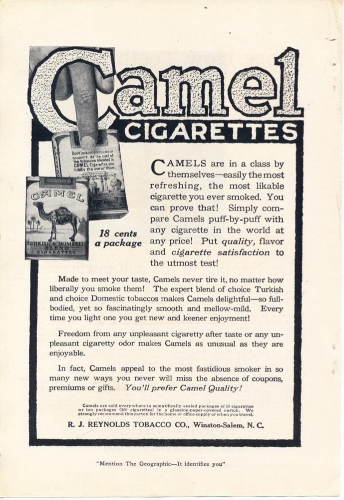 Magazine Ad - 1919 - Camel Cigarettes - (#2)
