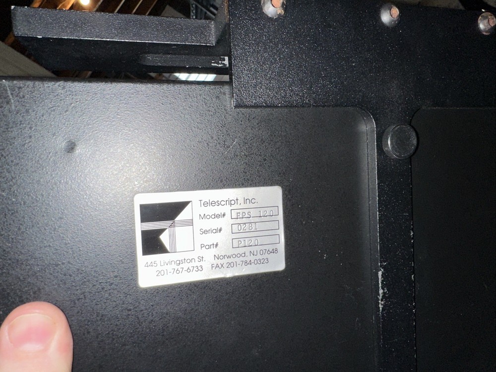 Telescript FPS120s In-Studio On-Camera Flat Panel 12-Inch Prompting System Parts