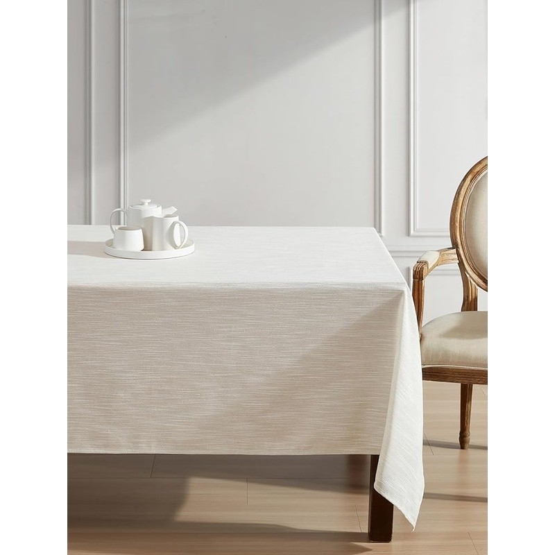 Elegant Rectangular Tablecloth 100 Polyester Durable Shimmering Dining Events US