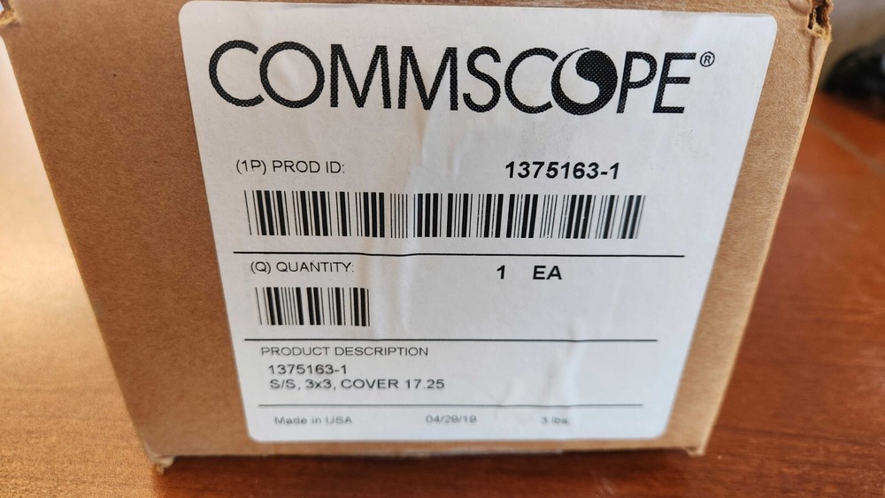 CommScope 2U Horizontal Cable Management Panel, Single-Sided, Rack Mount, Black
