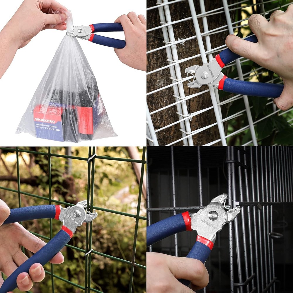 Durable Galvanized Hog Ring Pliers Set with 500 Rings
