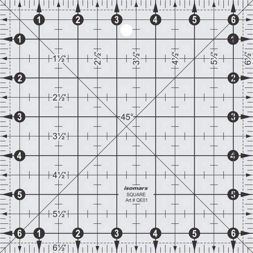 Acrylic Quilting Ruler Grid Marked 1/8" 1/4" 45° Angle Patchwork Sewing Tool