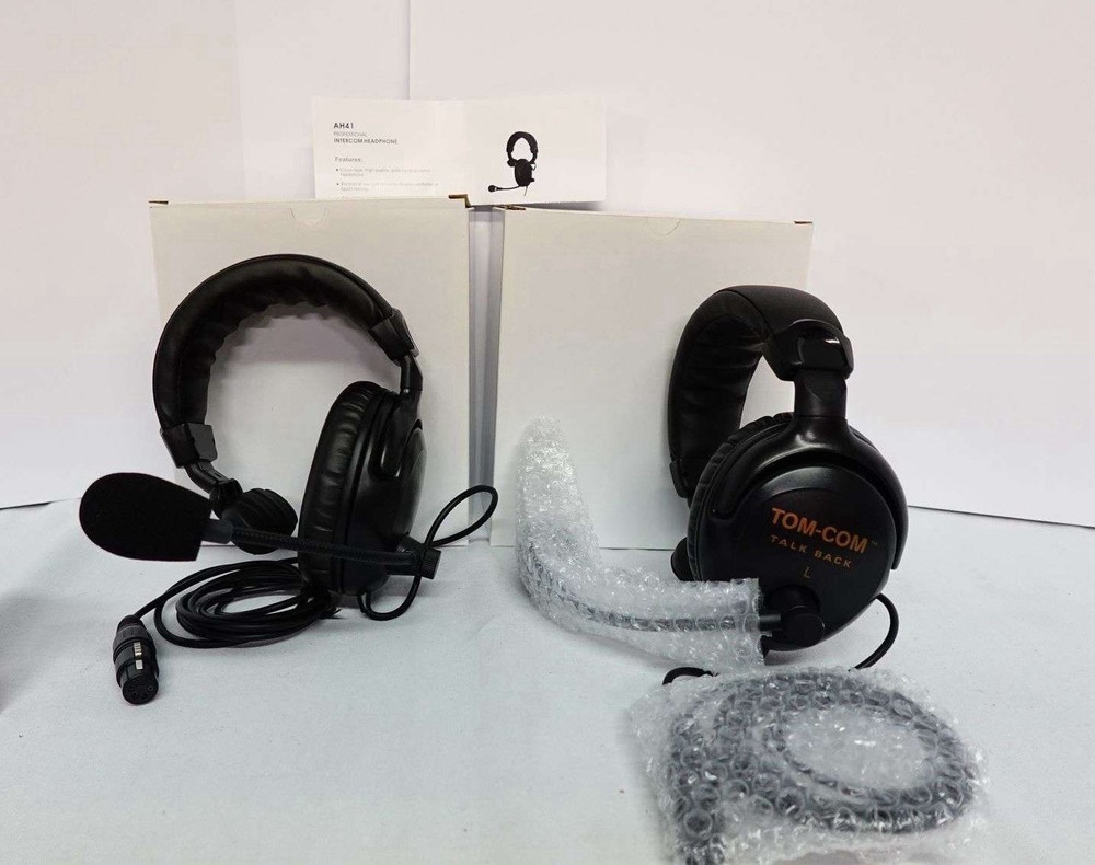 Clearcom Tom Com Intercom Single Muff Headset AH-41 w/4pin XLRF connector