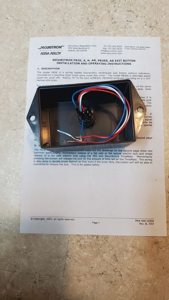 Complete Securitron ASSA ABLOY - Security Door Setup.