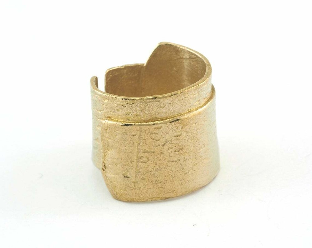 Adjustable Ring Raw brass (18mm 8US inner size - Adjustable ) OZ3373