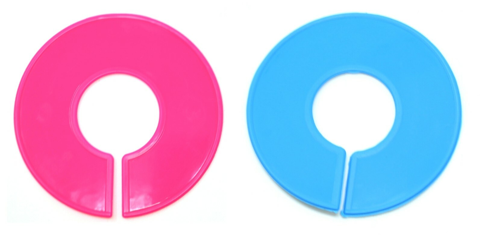 Pink and Blue Round Plastic Blank Rack Size Dividers - Multi-Pack