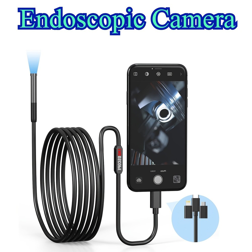 Endoscope Camera with 9.8ft Borescope Inspection Cameras for iPhone iPad/Android