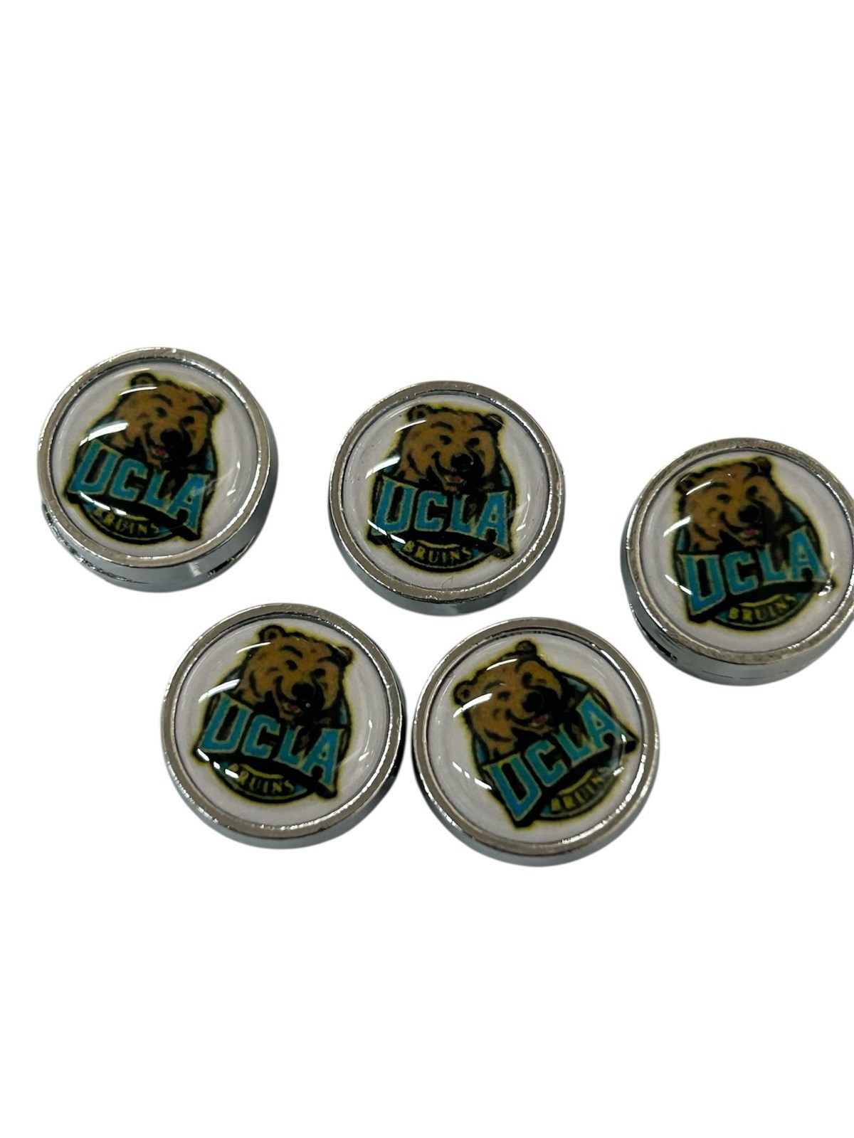 Set of 20pc UCLA Bruins Slide Charm fits 8mm slide bracelet/ ribbons