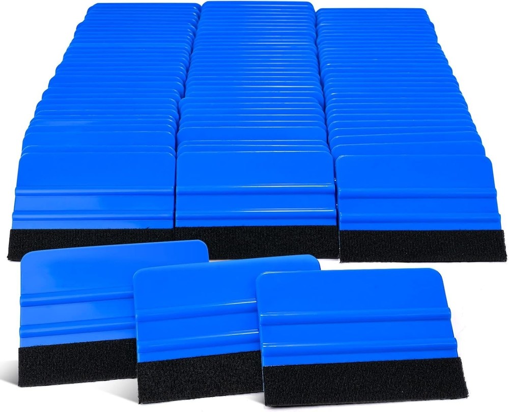 Felt Squeegee Vinyl Wrap 100 pcs Small 4in Plastic Bubble Removal Tool