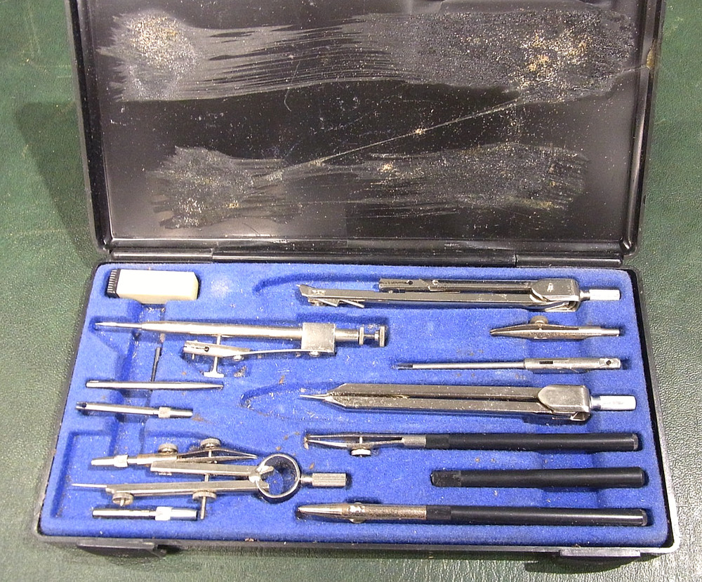 Vintage Zeichen Schule Mod 512 Compasses Technical Drawing Instruments Germany