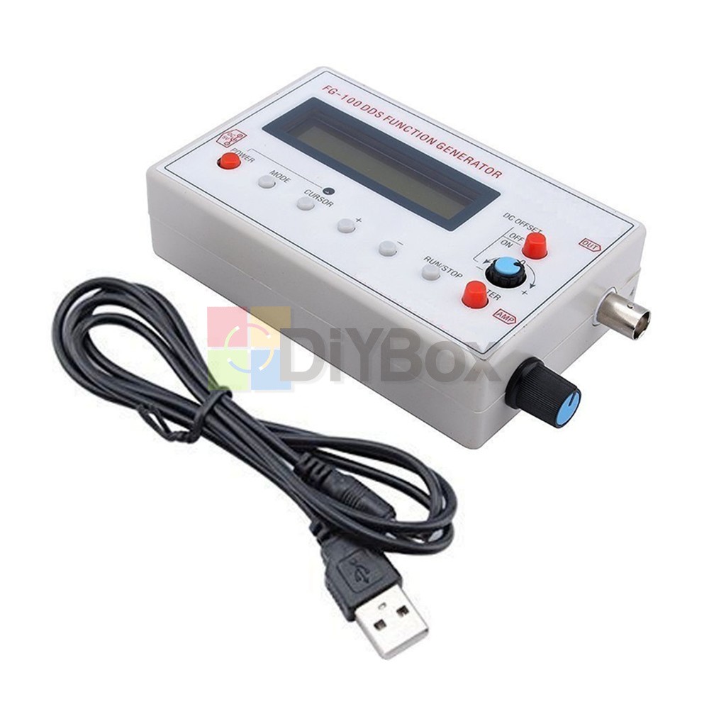 FG-100 DDS Function Signal Generator Sine Triangle Square Wave Frequency 500KHz