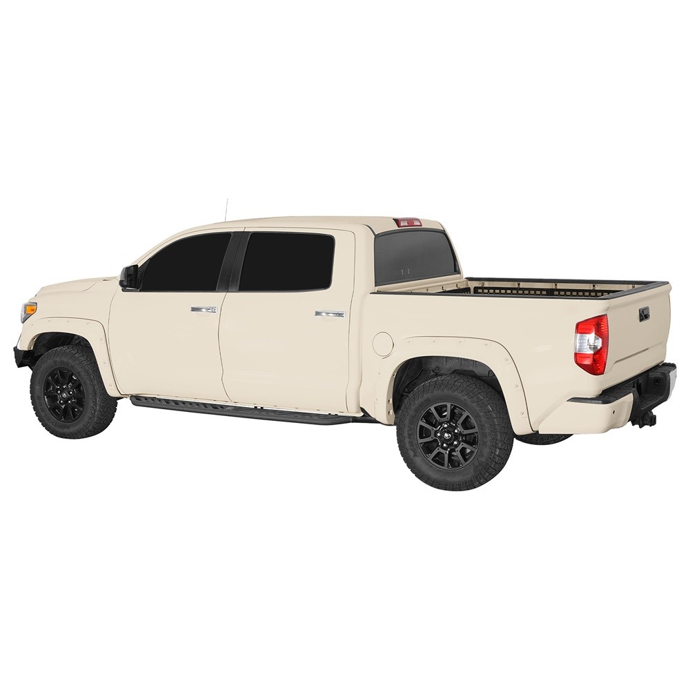 FIT 2007-2021 TOYOTA TUNDRA CREW CAB 4-DOOR 2PCS STEEL SIDE STEPS RUNNING BOARD