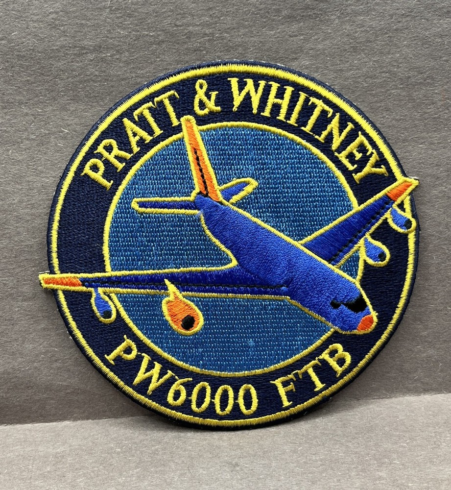 Pratt & Whitney PW6000 FTB Patch 4" Iron On Flight Test