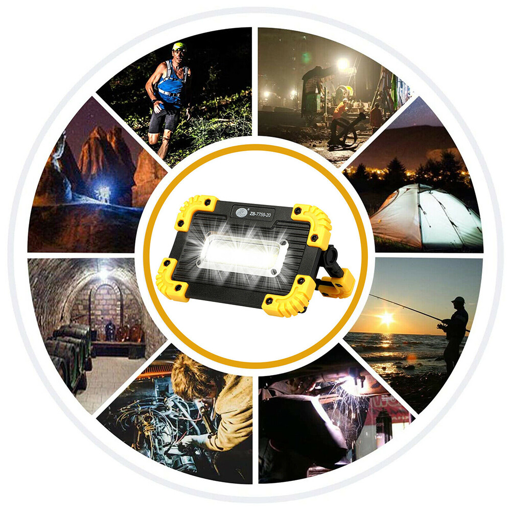 4Pcs LED COB Work Lights Spotlight Floodlight Rechargeable Emergency Flashlight