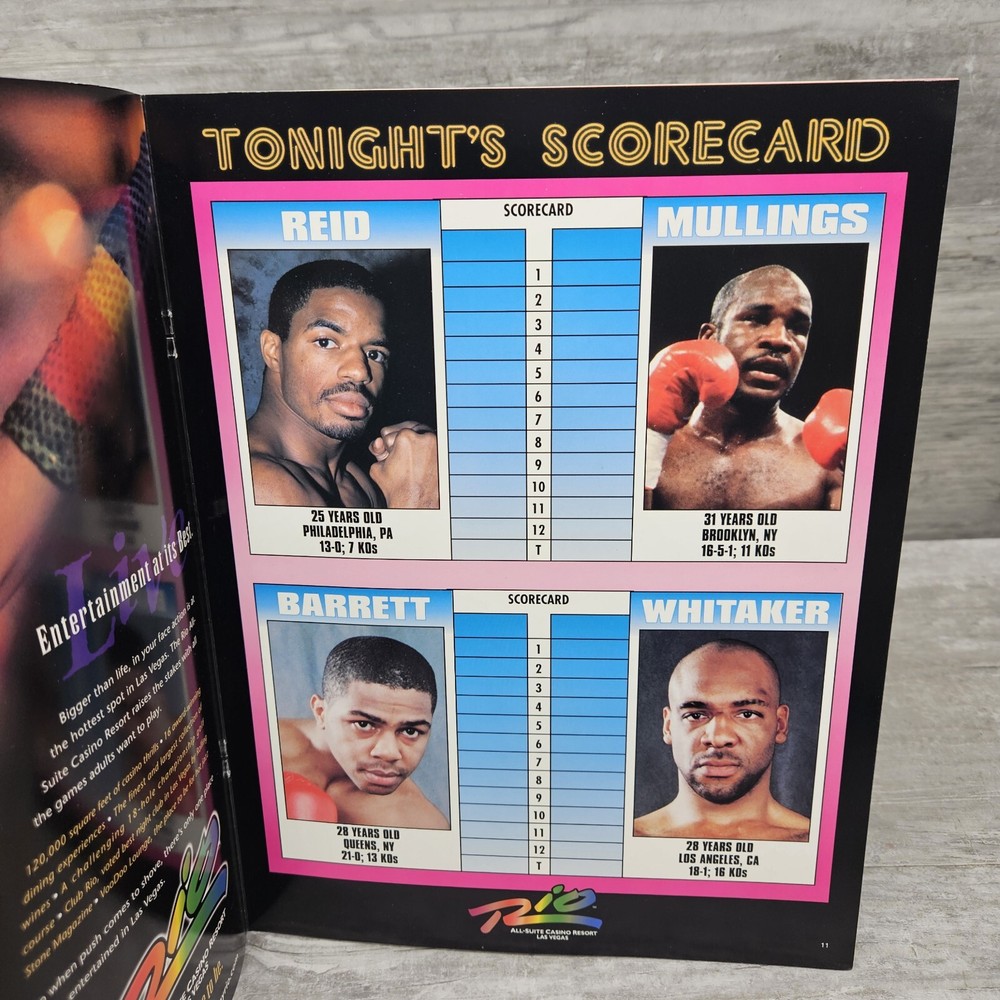 David Reid vs Keith Mullings Boxing Program August 28 1999