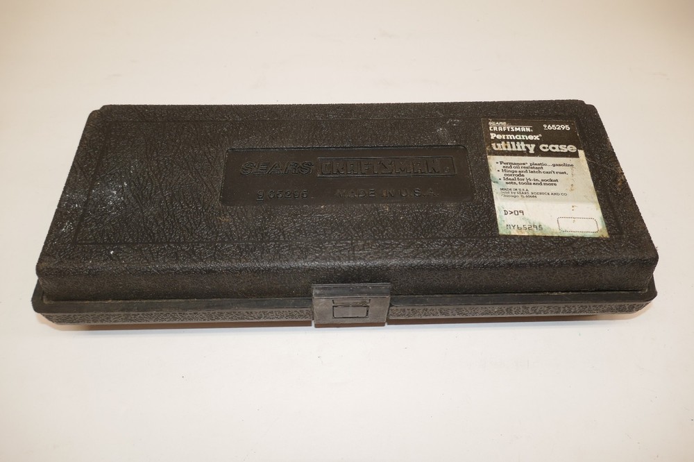 Sears Craftsman Permanex Utility Tool Case Black Empty USA 965294