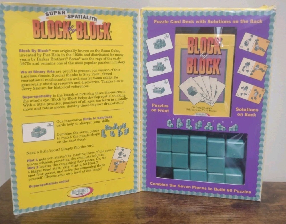 Block By Block Puzzle Adventures Game Spaciality Binary Arts 1995 Complete