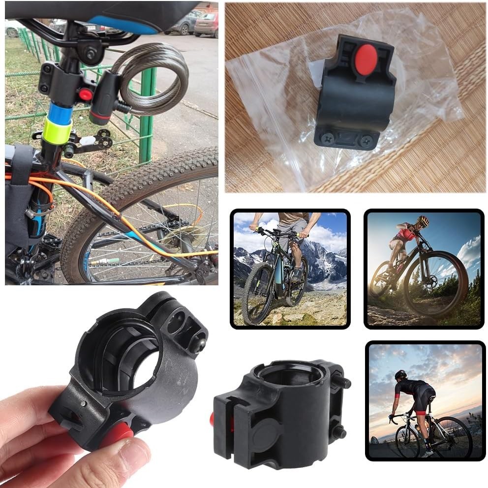 2-Pack Waterproof Bike Lock Holder - Universal U-Lock Frame Mounting Bracket