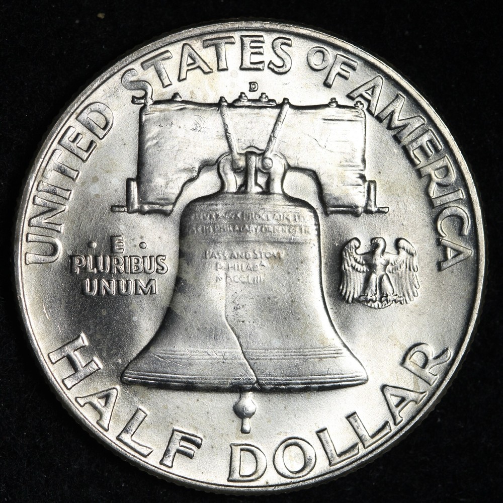 1954-D Franklin Silver Half Dollar BU *UNCIRCULATED* MS E310 KCM