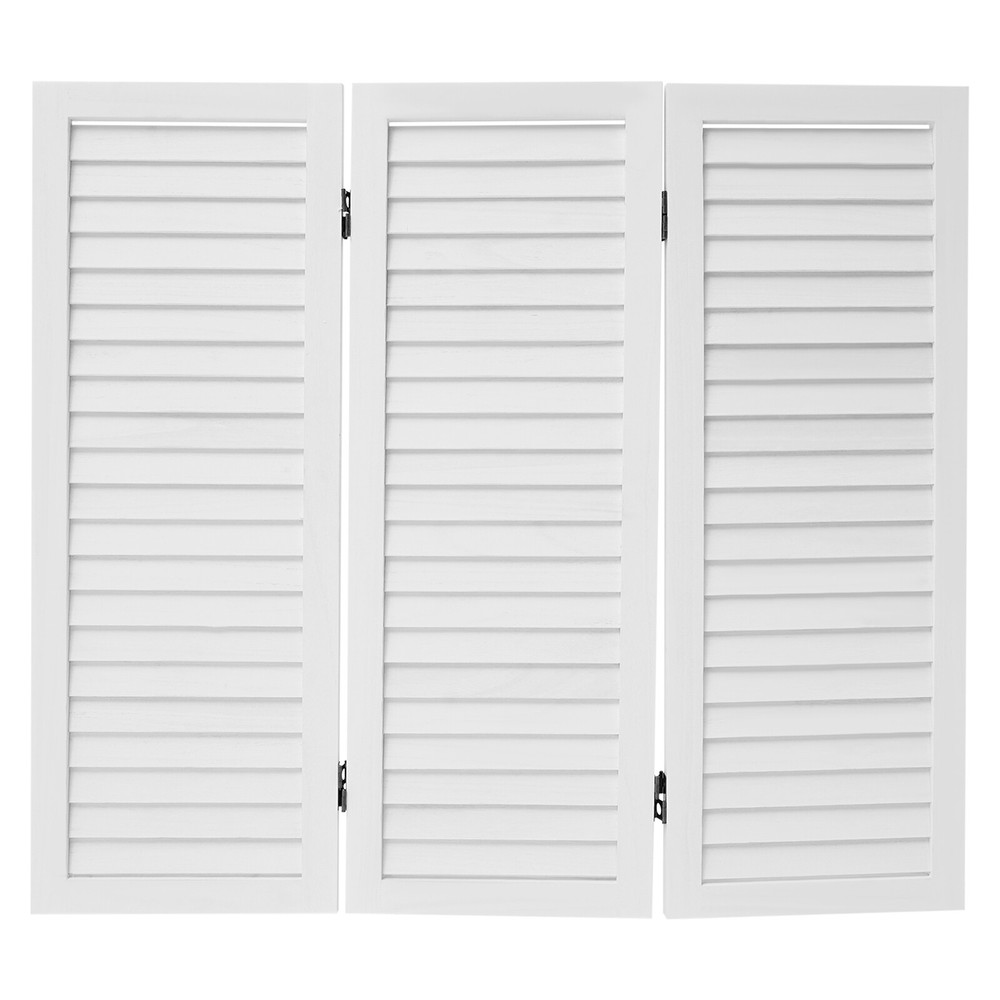Modern 3 Panel Room Divider Screen, Freestanding Folding Room Divider, White