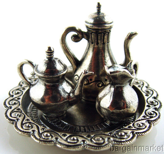 Miniature Sterling Silver TEA COFFEE SET Pitcher Creamer #477