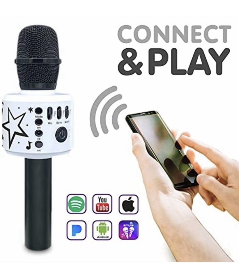 Motown Magic Mic Bluetooth Karaoke Microphone Includes 30 Famous Songs