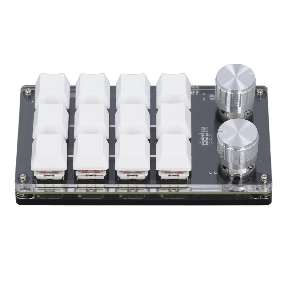 12 Key Knob Keyboard Programmable USB Dustproof Red Switch Mechanical New