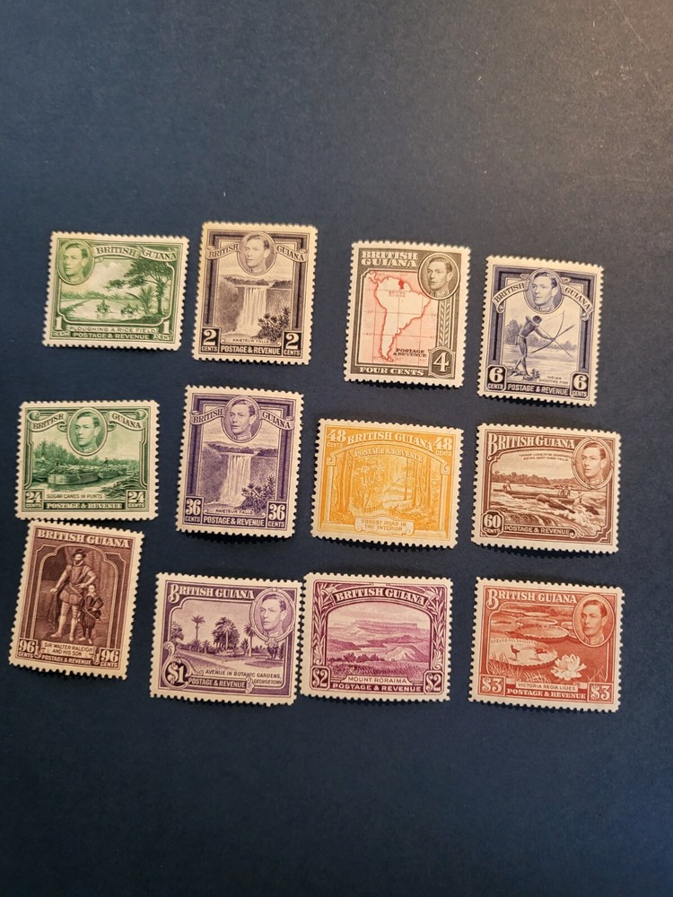 Stamps British Guiana Scott 230-41 hinged