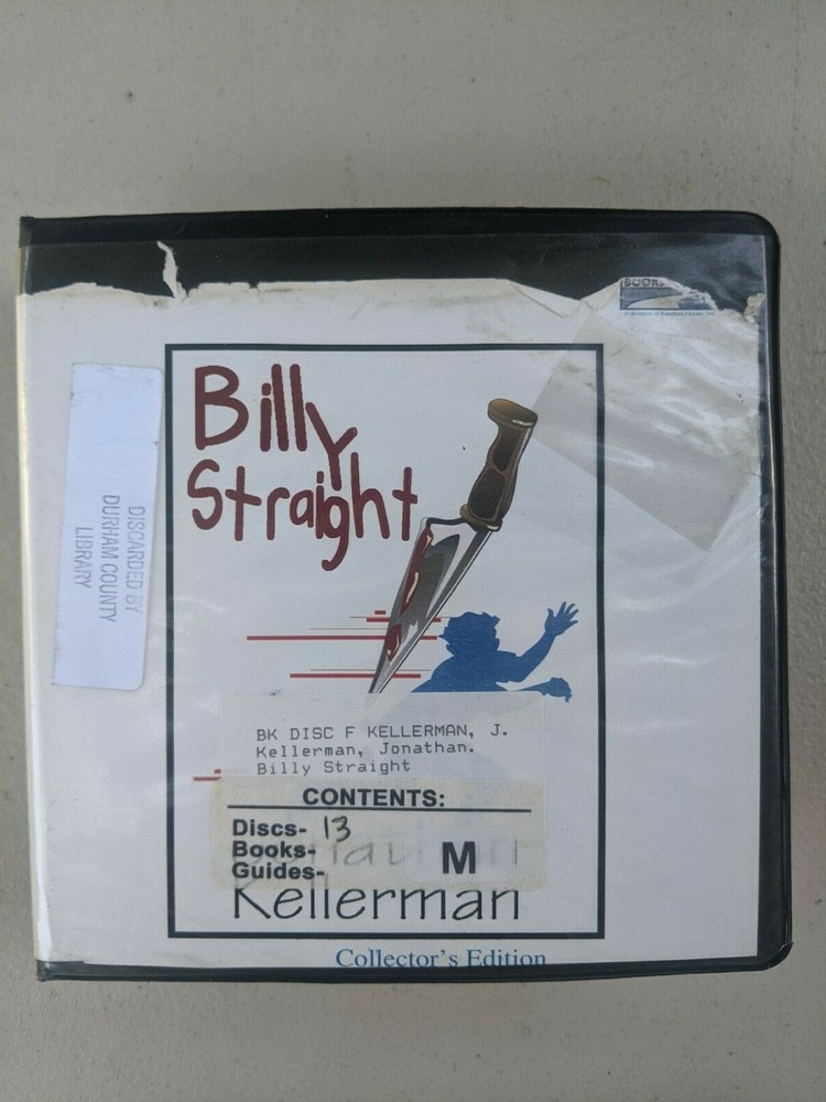 Shelf6 ~ audiobook on cds BILLY STRAIGHT BY JONATHAN KELLERMAN