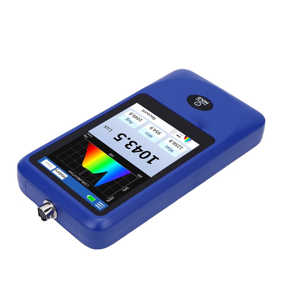 Light Spectrum Meter Handheld Spectrometer Illuminance Meter Curve