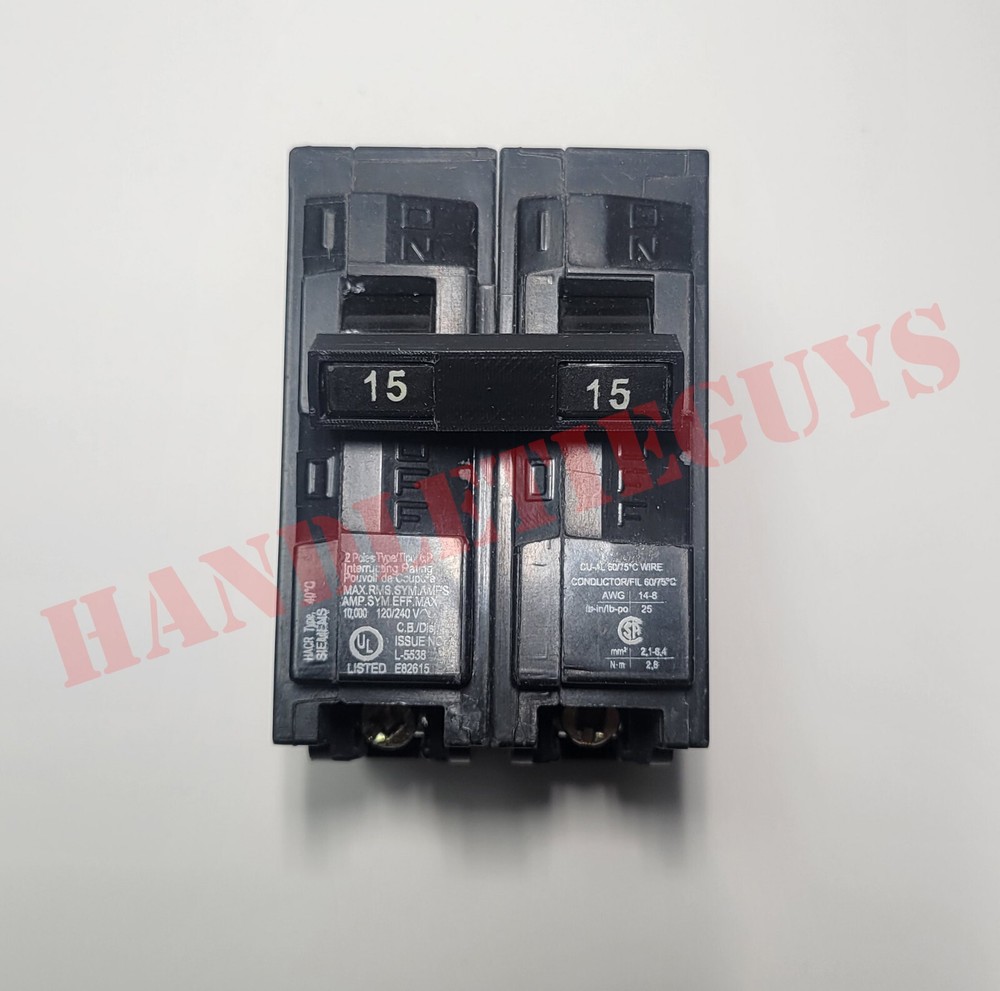 25 Pck Handle Tie Join 2 Single Pole Siemens Type BR Breakers Common Trip ECQTH3