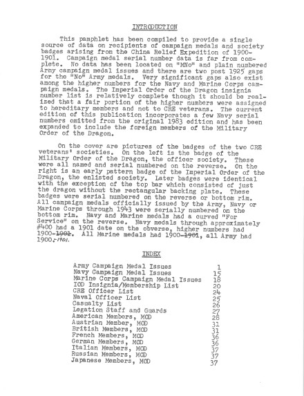 CRE China Boxer Rebellion Army Navy Marine Order of the Dragon Issue Medal Book