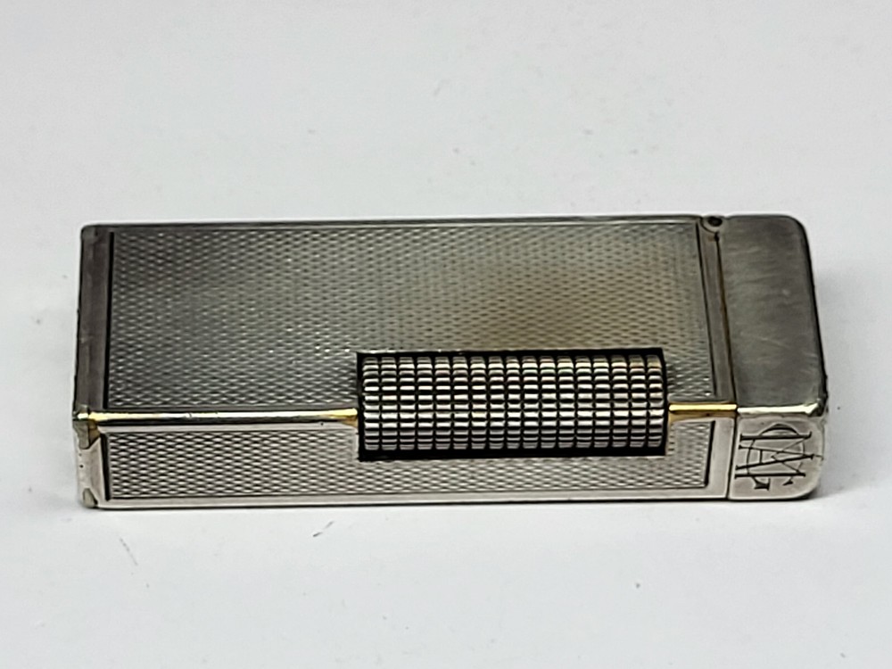 Vintage DUNHILL Silver Plated Gas Lighter