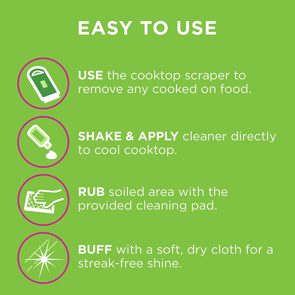 Affresh Cooktop Cleaning Kit, 5 Oz Cleaner, 5 Pads, 1 Scraper