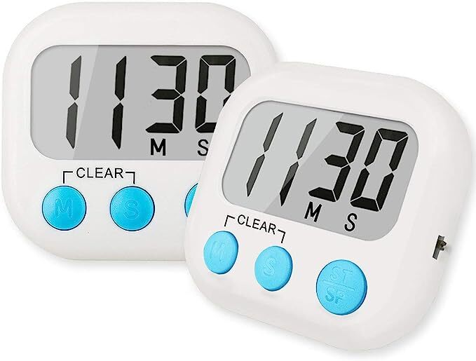 Digital Kitchen Timer - Magnetic Countdown Countup Timer with Large LED Display