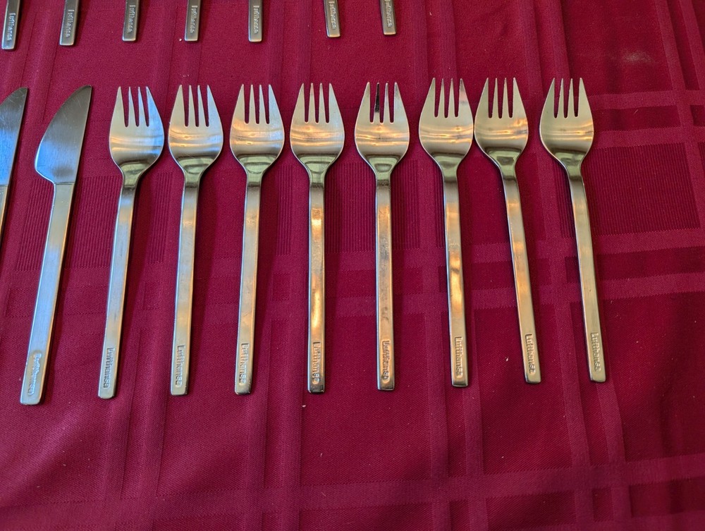 Luftansa Stainless Flatware 8 Place Settings 24 Total Pieces Nice